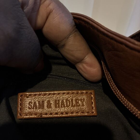 Sam & Hadley Brown Faux Leather Shoulder Bag- Excellent Used Condition - Picture 8 of 10